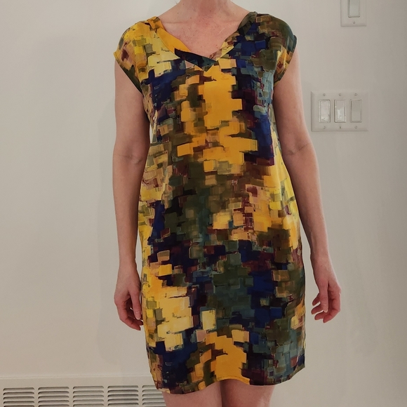 🌲 Anthropologie silk dress - Picture 2 of 5